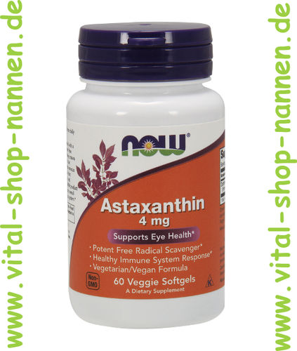 Astaxanthin, 4 mg, 60 vegetarische Softgels