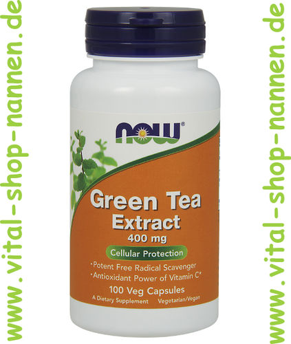 Grüner Tee Extrakt 400 mg 100 veg. Kapseln