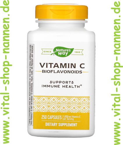Vitamin C-500 mit Bioflavonoids, 500 mg, 250 Kapseln