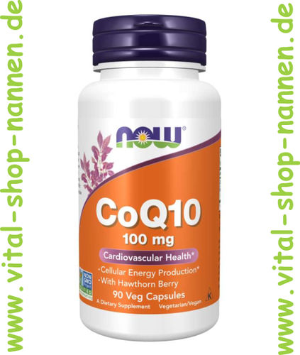 CoQ10 100 mg, 90 veg. Kapseln mit Weißdorn
