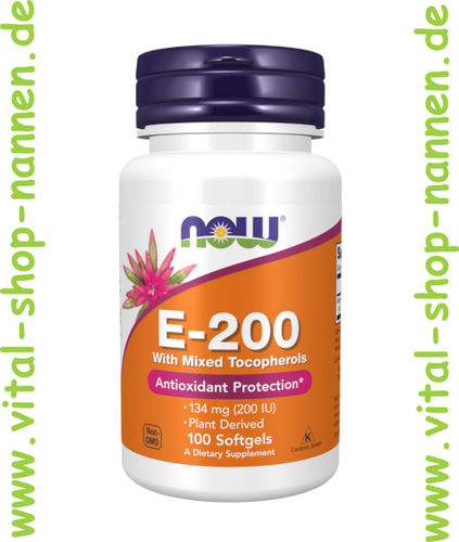 Vitamin E-200 With Mixed Tocopherols Softgels