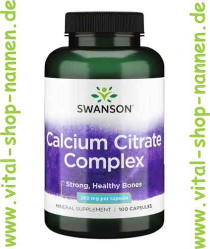 Calcium Citrate Complex 250 mg,100 Kapseln