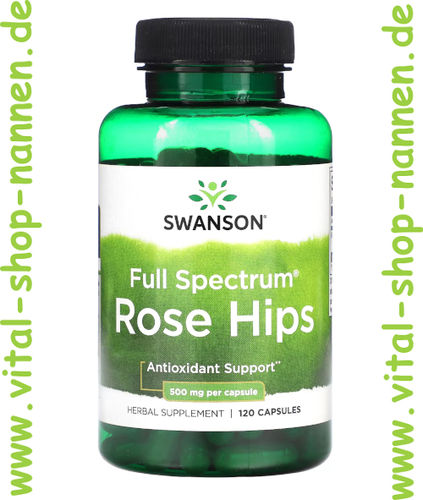 Rose Hips, Hagebutte 500 mg,120 Kapseln